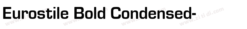Eurostile Bold Condensed字体转换